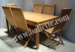 SHAFER Dining Table w JUMBO ARMY Folding Chair 